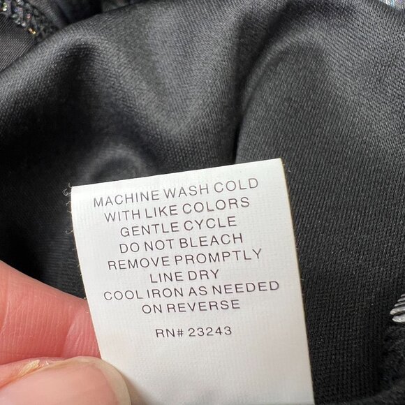 NWT New York Co Metallic Maxi Dress Iridescent Silver Balloon Sleeve Party XS - Picture 9 of 12